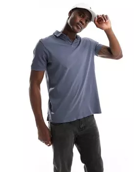 Scalpers – узкая рубашка-поло темно-синего цвета