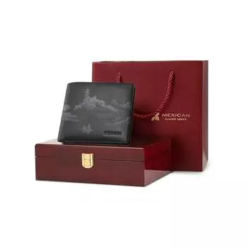 Scarecrow МЕКСИКАНСКИЙ мужской кошелек, Ива весеннего бризаОранжевая подарочная коробка