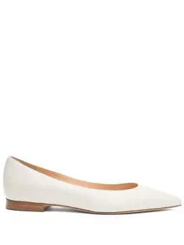 Scarosso кожаные балетки Iris с острым носком, белый