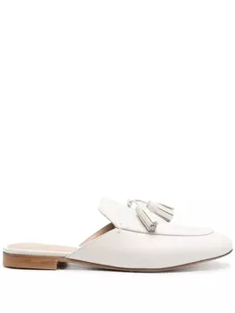 Scarosso мюли с кисточками, белый