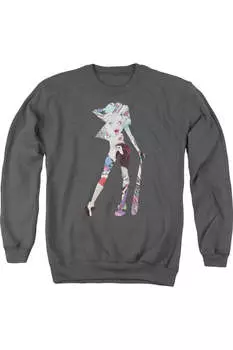 Сцена Бэтмена Внутри Толстовка для взрослых с круглым вырезом Gildan, цвет charcoal