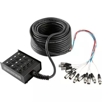 Сценическая змея для музыканта, 8 x 4 дюйма, 50 футов. Musician's Gear