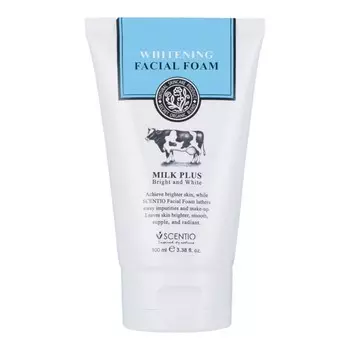 Scentio Milk Plus Отбеливающая пенка для лица 100 мл, White