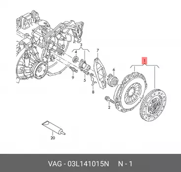 Сцепление (комплект) 03L141015N VAG