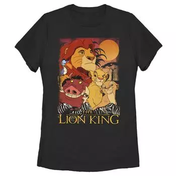 Счастливая групповая футболка Disney's The Lion King Juniors Licensed Character, черный