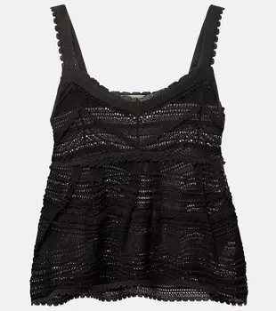 Счастливая кружевная блузка Zimmermann, черный