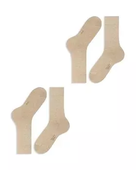 Счастливые гольфы, 2 пары Falke, коричневый/бежевый