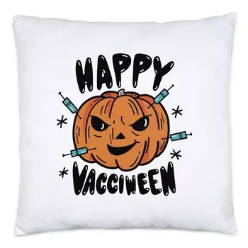 Счастливый Хэллоуин Подушка Тыква Голова Тыквы Вакцинация Жуткий Вирус Блокировка Hey!Print