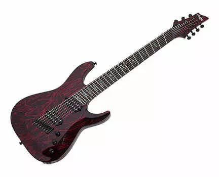 Schecter C-7 Multiscale Silver Mountain — кровавая луна C-7 Multiscale Mountain - Blood Moon
