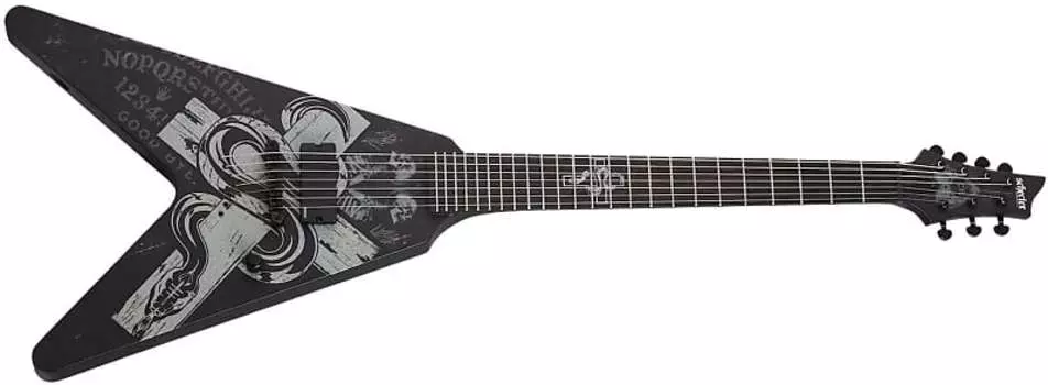 Schecter Chris Howorth V-7 Snake Cross - Атласно-черный Schecter Chris Howorth V-7 Snake Cross - Satin Black