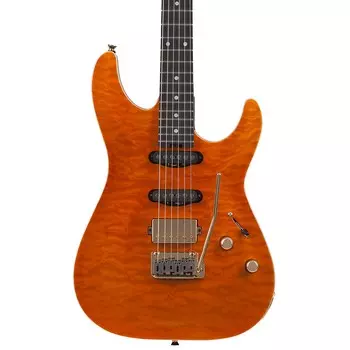 Schecter Guitar Research California Классическая электрогитара, прозрачный янтарь