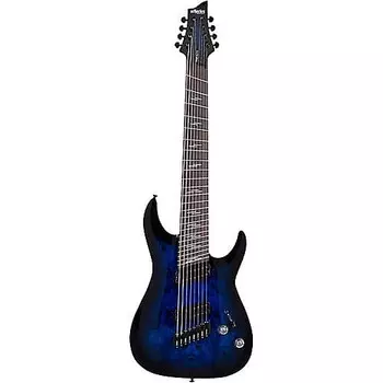Schecter Guitar Research Omen Elite-8 Multiscale See-Thru Blue Burst 2467 Omen Elite-8 Ms Stbb