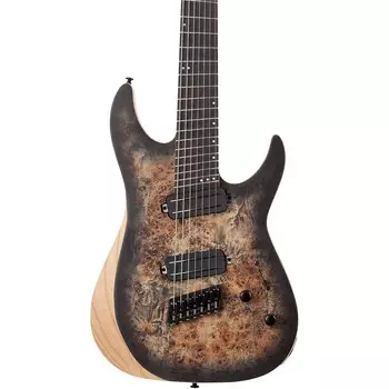 Schecter Guitar Research Reaper-7 MS 7-струнная мультимензурная электрогитара Charcoal Burst