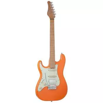 Schecter Nick Johnston Традиционная электрогитара для левшей HSS - Atomic Orange 1544
