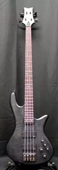 Schecter Stiletto Studio-4 Bass Satin See-Thru Black Electric Bass Guitar