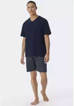 Schiesser Shorty "Ebony" (2 шт.), серо-белая клетка, также в больших размерах, цвет морской волны