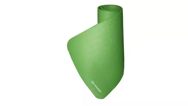 Schildkrt Fitness Коврик для фитнеса, 15 мм, зеленый, с ремнем для переноски