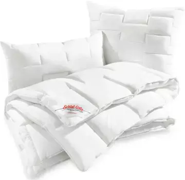 Schlaf-Gut Одеяло из синтетики "Юта", 4 сезона, чехол 50% хлопок, (1 шт.) 155х220 см, белый