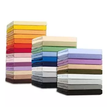 Schlafgut Mako Jersey Интерлок простыня 140х200 см - 160х200 см Экрю