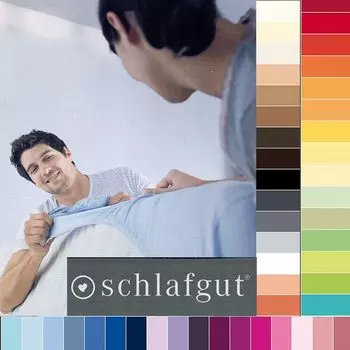 Schlafgut Mako-Jersey простыня натяжная простынь 90x200 см - 100x200 см Royal