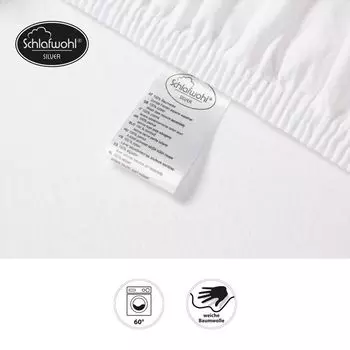 SCHLAFWOHL SILVER Простынь трикотажная с перекладиной 30см - разные размеры и цвета, размер: 160 x 200 см, цвета: зеленый