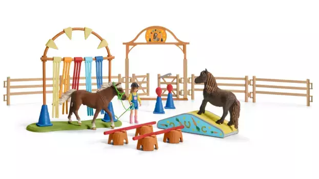 Schleich Farm World Тренировка ловкости пони