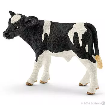 Schleich, Коллекционная фигурка Теленок голштинской породы\