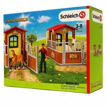 Schleich, Коллекционная статуэтка, Посещение открытой конюшни, Набор