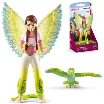 Schleich, Коллекционная статуэтка, Сура с попугаем Куаком, 70584