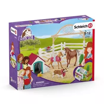Schleich, статуэтка, Конный клуб, Лошади - Гости Ханна с Рубином, 42458