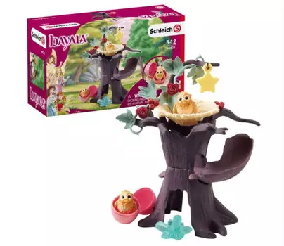 Schleich, статуэтка, Совы в гнезде, 42525