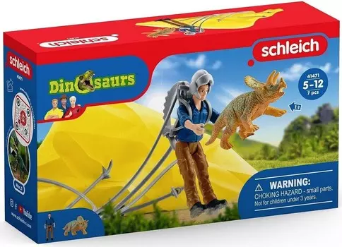 Schleich, статуэтка, Спасатель с парашютом, 41471
