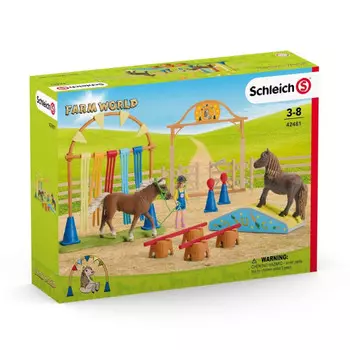 Schleich, статуэтка, Тренировка навыков для пони, 42481