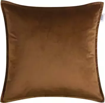 SCHNER WOHNEN коллекция декоративная подушка "Dolce", имитация бархата, с рельефным швом SCHNER WOHNEN-KOLLEKTION 45х45 см, коричный/коричневый/бронзовый