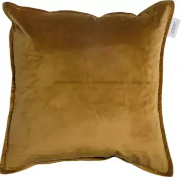 SCHNER WOHNEN коллекция декоративная подушка "Dolce", имитация бархата, с рельефным швом SCHNER WOHNEN-KOLLEKTION 45х45 см, карамель