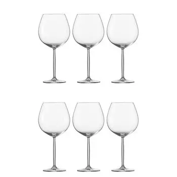 Schott Zwiesel 104103 Бокал для красного вина Diva, чашка бордового цвета, 840 мл, В 24,8 см, прозрачный (6 шт. в упаковке)