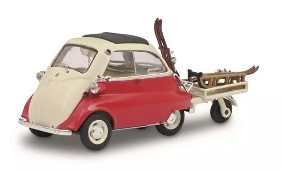 Schuco Bmw Isetta Прицеп + Лыжи 1:43 450268200