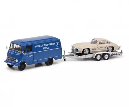 Schuco Mercedes Benz L319 Прицеп+300Sl 1:43 450253900
