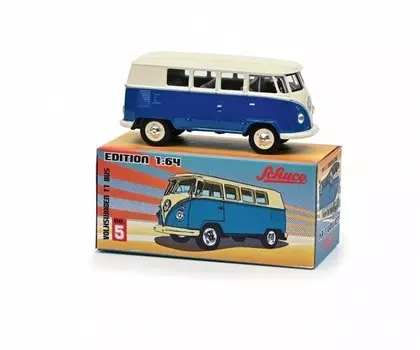 Schuco Vw T1 Bus Бежевый Синий Schuco Paperbo 1:64 452030900