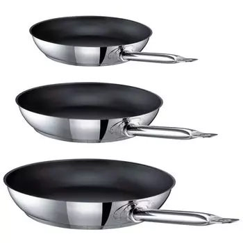 Schulte-Ufer Gastro-SUS Industar DIAMAS Pro, набор кастрюль из нержавеющей стали с алмазным уплотнением 163059-20 -24 -28, дно алюминиевой капсулы ecotherm Schulte Ufer