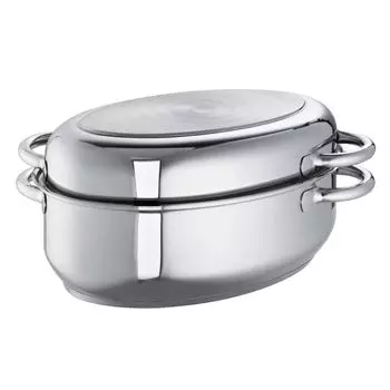 SCHULTE-UFER Мультижаровня овальная 6,5 л 34см нержавеющая сталь Schulte Ufer, серебро