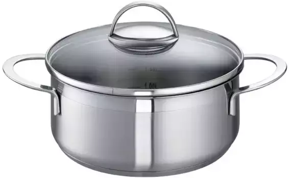 SCHULTE-UFER Сковорода "Волна", нержавеющая сталь, (1 шт.), индукционная 2,5 л + 20 см, цвет silberfarben