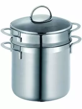 Schulte-Ufer WAVE Pasta POT 65044-20 кастрюля с крышкой, нержавеющая сталь, диаметр 20 см, подходит для индукционных плит Schulte Ufer
