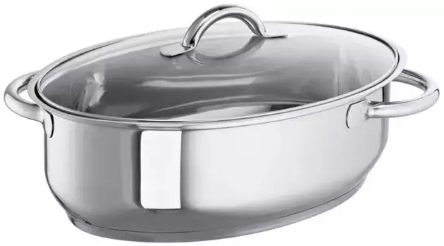 SCHULTE-UFER жаровня, нержавеющая сталь, (1 шт.), индукционная 9,0 л + 38 см, цвет silberfarben