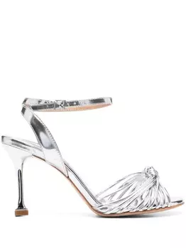 Schutz босоножки с эффектом металлик, серебристый