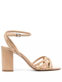 Schutz лакированные босоножки, нейтральный цвет