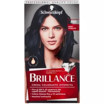 Schwarzkopf Brillance Couture Collection Перманентная краска для седых волос 891 Кобальт Черный Светло-русый Henkel Italy