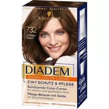 Schwarzkopf Diadem Silk Color Крем-краска для волос 732 Шоколадно-коричневый Уровень 3 170мл