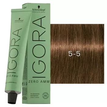 Schwarzkopf Igora Zero Amm 5-5 Светло-коричневое золото 60мл