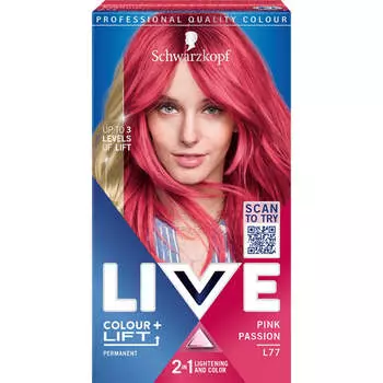 Schwarzkopf Live Color + Lift осветляющая и окрашивающая краска для волос L77 Pink Passion